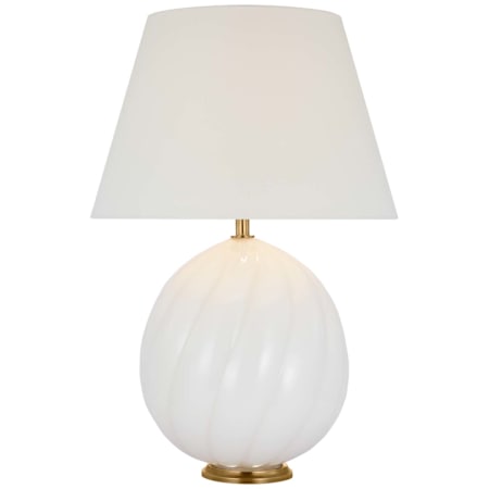 Visual Comfort Talia 30" Tall Vase Table Lamp White Glass