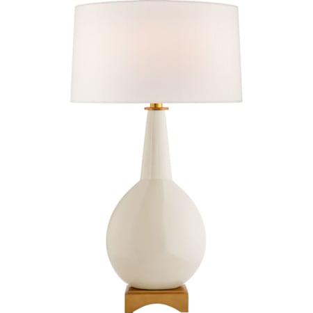 Visual Comfort Antoine 30" Large Table Lamp with Linen Shade by Julie Neill Ivory