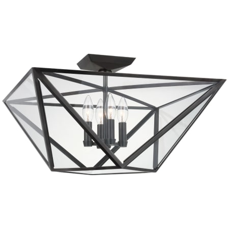 Visual Comfort Lorino 4 Light 20" Wide Semi-Flush Ceiling Fixture Bronze
