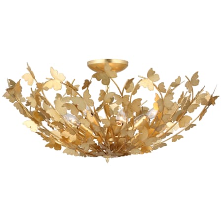 Visual Comfort Farfalle 8 Light 30" Wide Semi-Flush Bowl Ceiling Fixture Gild