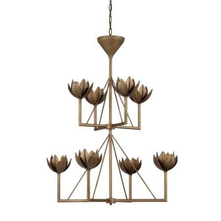 Visual Comfort Alberto 8 Light 36" Wide Chandelier Antique Bronze Leaf