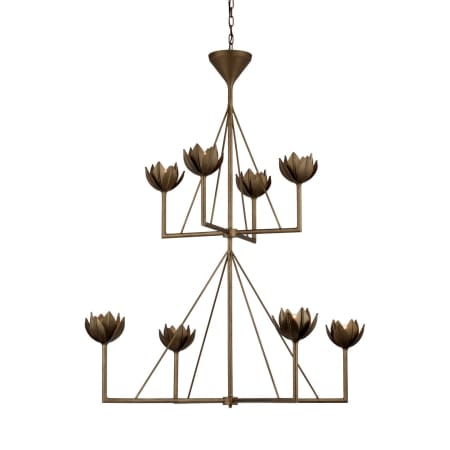 Visual Comfort Alberto 8 Light 49" Wide Chandelier Antique Bronze Leaf
