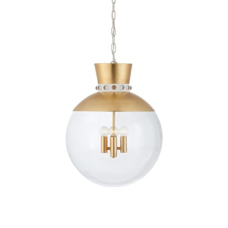 Visual Comfort Lucia 4 Light 18" Wide Pendant Gild / White
