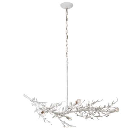 Visual Comfort Mandeville 6 Light 42" Wide Linear Chandelier Plaster White