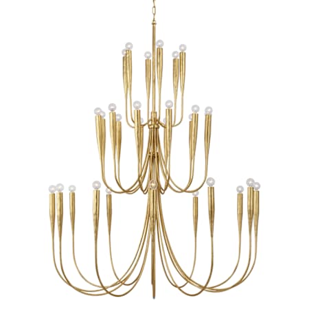 Visual Comfort Acadia 30 Light 52" Wide Chandelier Antique Gold Leaf