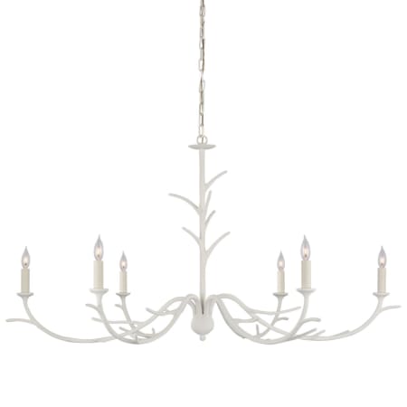 Visual Comfort Iberia 6 Light 57" Wide Candle Style Chandelier Plaster White
