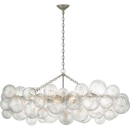 Visual Comfort Talia 8 Light 51" Wide Linear Chandelier Burnished Silver Leaf