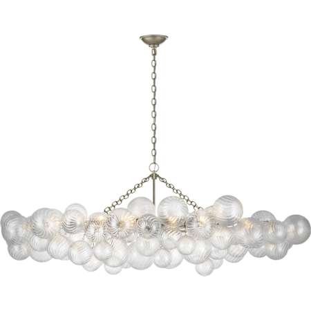 Visual Comfort Talia 12 Light 26" Wide Linear Chandelier Burnished Silver Leaf