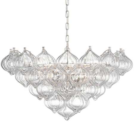 Visual Comfort Caselli 9 Light 36" Wide Chandelier Burnished Silver Leaf