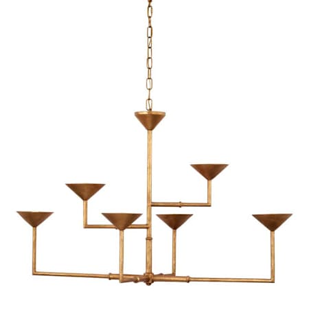 Visual Comfort Eleanor 6 Light 53" Wide LED Chandelier Antique Gold Leaf