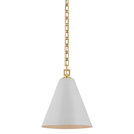 Visual Comfort Theo 15" Wide Suspension Pendant Soft White / Gild