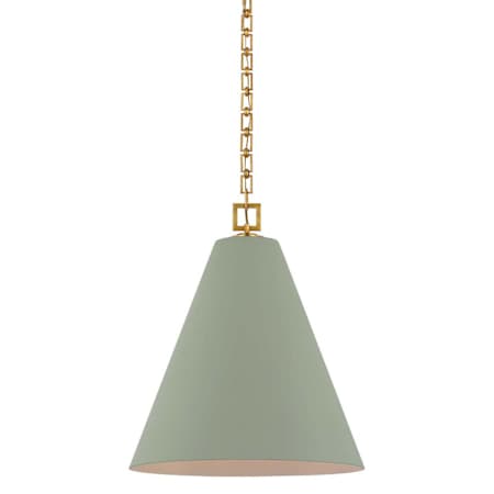 Visual Comfort Theo 22" Wide Suspension Pendant Celadon / Gild