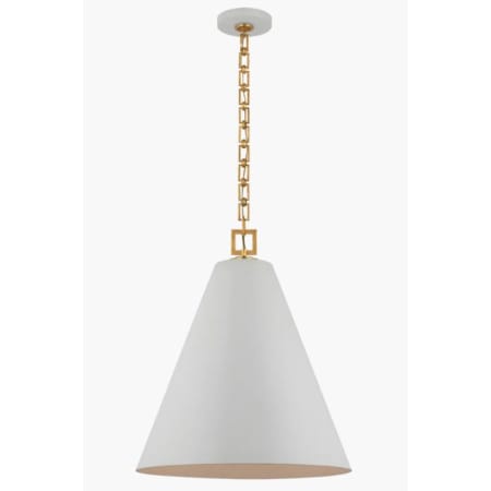 Visual Comfort Theo 21" Wide Single Pendant Soft White / Gild