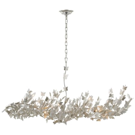 Visual Comfort Farfalle 7 Light 55" Wide Abstract Linear Chandelier Burnished Silver Leaf