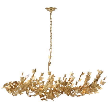 Visual Comfort Farfalle 7 Light 55" Wide Abstract Linear Chandelier Gild