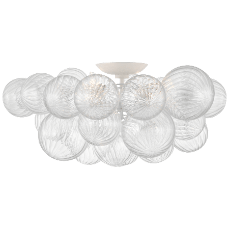 Visual Comfort Talia 25" Wide Flush Mount Ceiling Fixture Plaster White / Clear Glass