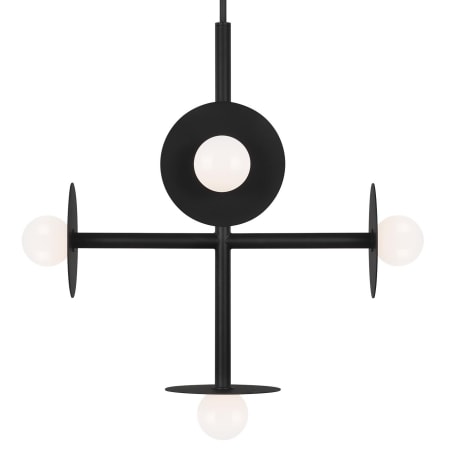 Visual Comfort Nodes 5 Light 27" Wide Chandelier Midnight Black