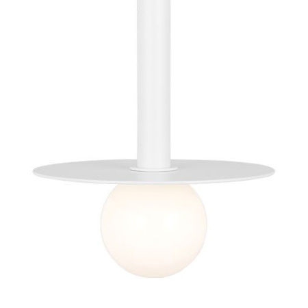 Visual Comfort Nodes 8" Wide Mini Pendant with Milk Glass Shade Matte White