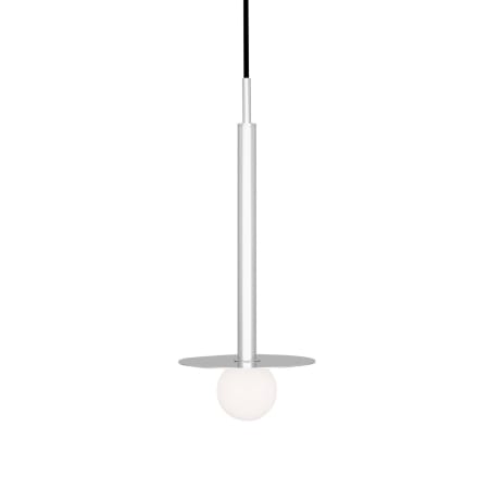Visual Comfort Nodes 8" Wide Mini Pendant with Milk Glass Shade Polished Nickel