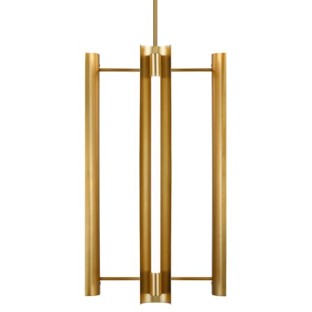 Visual Comfort Carson 28" Tall LED Pendant Burnished Brass