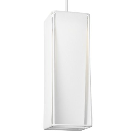 Visual Comfort Velero 7" Wide LED Mini Pendant with Linen Shade Soft Linen