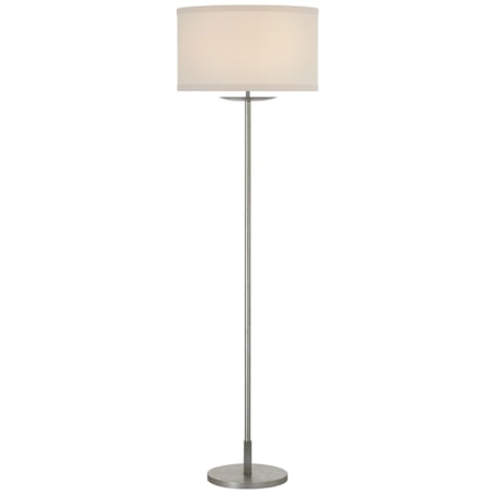 Visual Comfort Walker 58" Tall LED Buffet Floor Lamp Burnished Silver Leaf