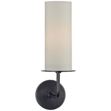 Visual Comfort Larabee 16" High Wall Sconce with Linen Shade Gun Metal