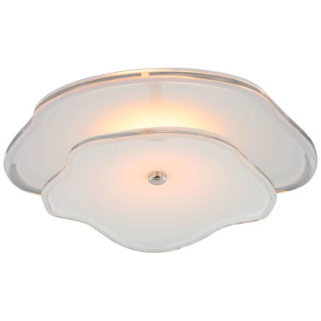 Visual Comfort Leighton 14" Wide LED Semi-Flush Ceiling Fixture Polished Nickel