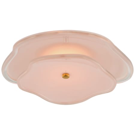 Visual Comfort Leighton 14" Wide LED Semi-Flush Ceiling Fixture Soft Brass