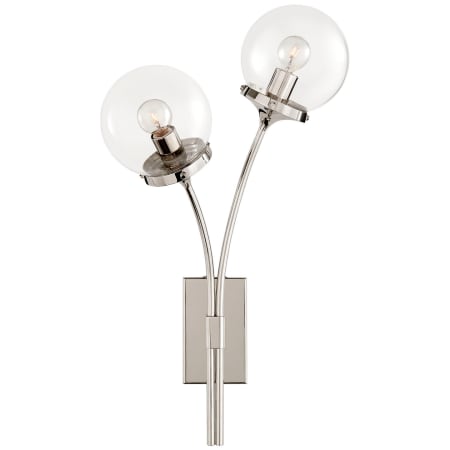 Visual Comfort Prescott 2 Light 12" Wide Bathroom Vanity Light Polished Nickel