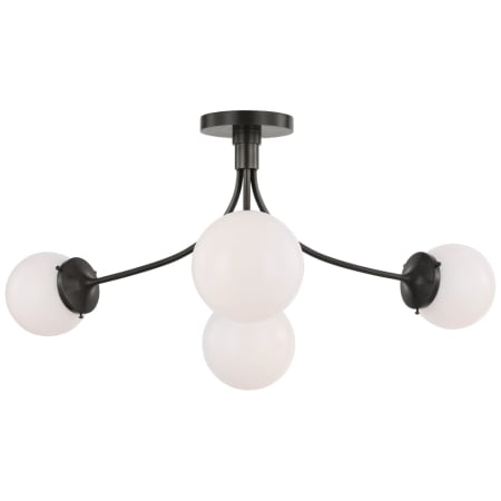Visual Comfort Prescott 4 Light 28" Wide Semi-Flush Ceiling Fixture Bronze