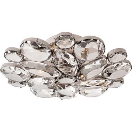 Visual Comfort Lloyd 3 Light 13" Wide Semi-Flush Bowl Ceiling Fixture Polished Nickel