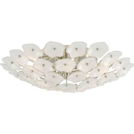 Visual Comfort Leighton 6 Light 26" Wide Semi-Flush Bowl Ceiling Fixture Polished Nickel