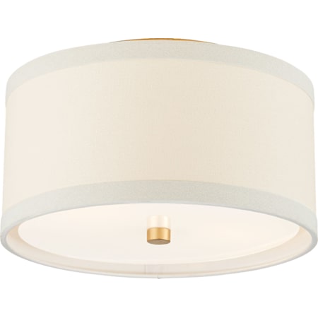 Visual Comfort Walker 2 Light 13" Wide Flush Mount Drum Ceiling Fixture Gild