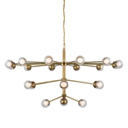 Visual Comfort Alloway 42" Wide LED Chandelier Soft Brass