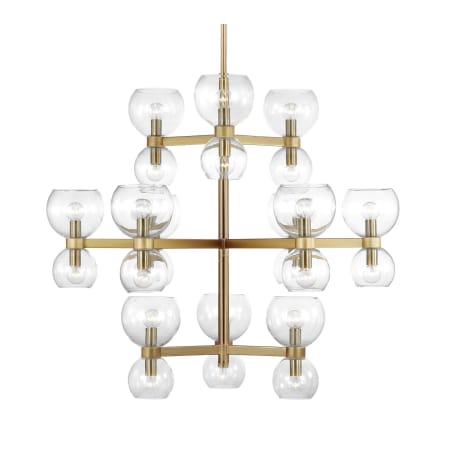 Visual Comfort Londyn 24 Light 37" Wide Chandelier Burnished Brass