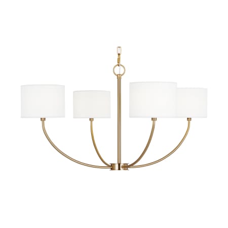 Visual Comfort Sawyer 4 Light 32" Wide Chandelier Burnished Brass