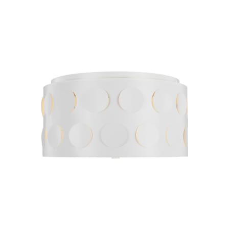 Visual Comfort Dottie 3 Light 18" Wide Flush Mount Drum Ceiling Fixture Matte White