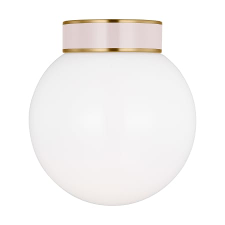 Visual Comfort Monroe 9" Wide Semi-Flush Globe Ceiling Fixture Burnished Brass