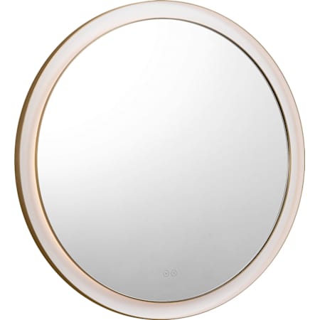 Visual Comfort Chopin 36" Diameter Circular Flat Bathroom Mirror with LED Lighting Burnished Brass
