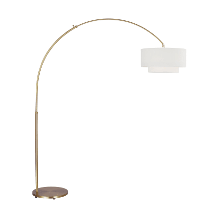 Visual Comfort Sawyer 75" Tall LED Arc Floor Lamp Burnished Brass