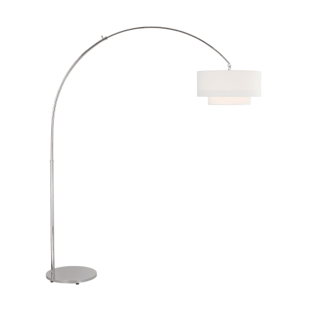 Visual Comfort Sawyer 75" Tall LED Arc Floor Lamp Polished Nickel