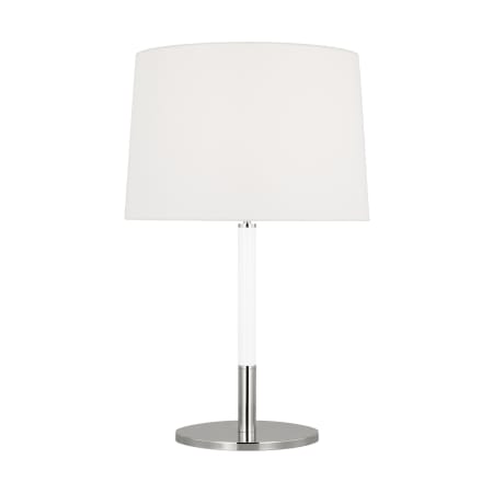 Visual Comfort Monroe 27" Tall LED Buffet Table Lamp Polished Nickel / Gloss White