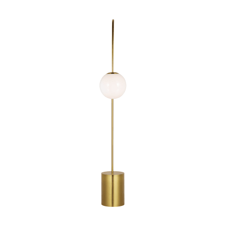 Visual Comfort Noemie 75" Tall LED Floor Lamp with Milk Glass Shade Burnished Brass