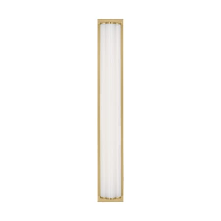 Visual Comfort Freya 32" Tall LED Bath Bar with Milk Glass Shade Burnished Brass
