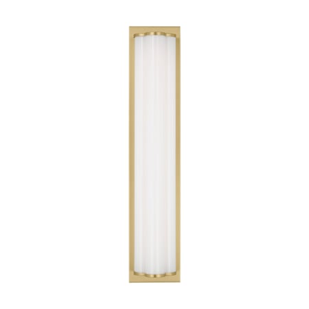 Visual Comfort Freya 23" Tall LED Bath Bar with Milk Glass Shade Burnished Brass