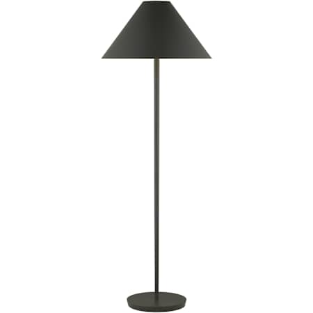 Visual Comfort Contra 60" Tall Torchiere Floor Lamp Matte Charcoal Black