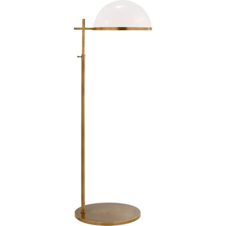 Visual Comfort Dulcet 44" - 55" Pharmacy Floor Lamp by Kelly Wearstler Antique Burnished Brass / White Glass