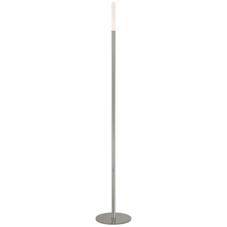 Visual Comfort Rousseau 60" Tall LED Buffet Floor Lamp Polished Nickel / Etched Crystal