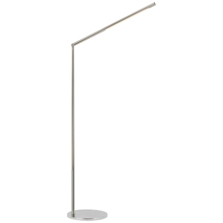 Visual Comfort Cona 43" Tall LED Swing Arm Floor Lamp Polished Nickel